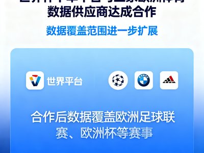 世界杯下单平台在线宣布与三家新的欧洲体育数据供应商达成合作，进一步扩展数据覆盖范围。